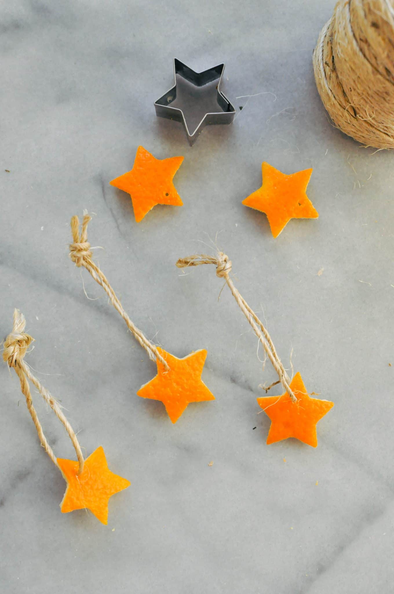 diy orange peel ornaments