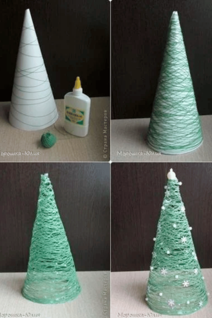 Christmas cones step by step