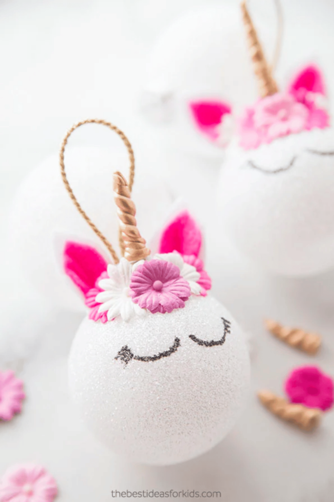 Adorable unicorn baubles