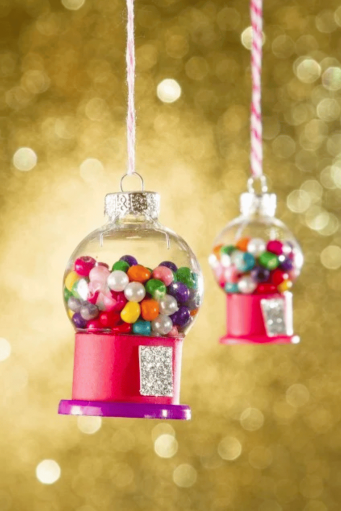 Handmade miniature gumball ornaments