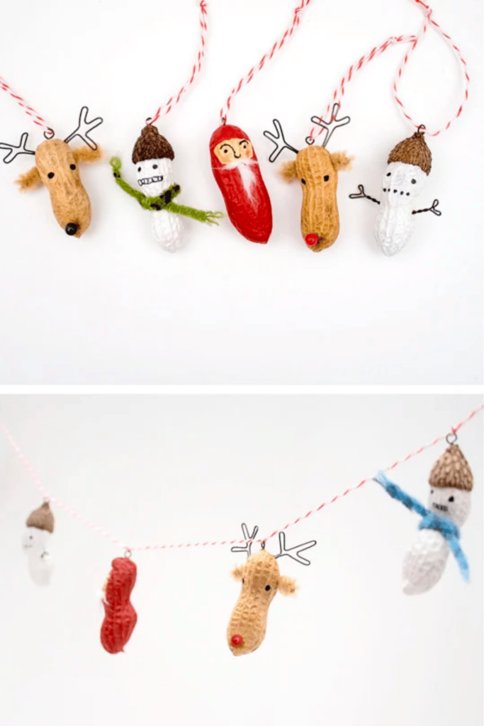 Festive peanut garland