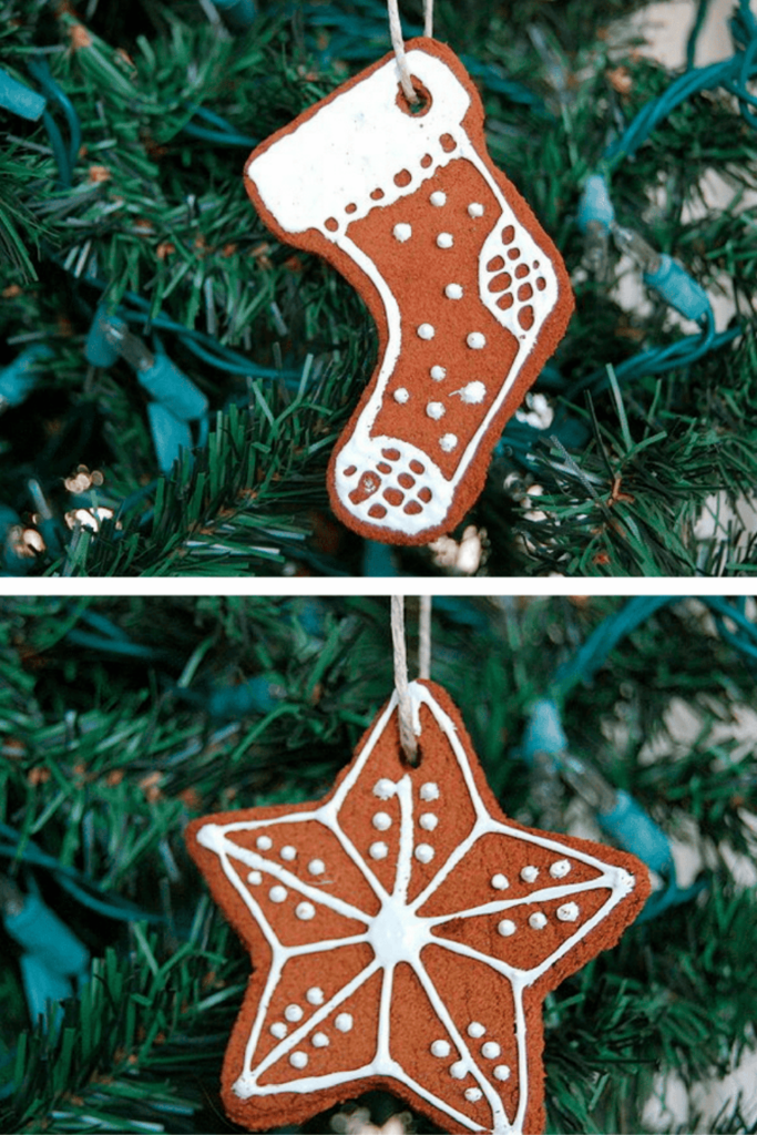 Gingerbread scented tree ornaments