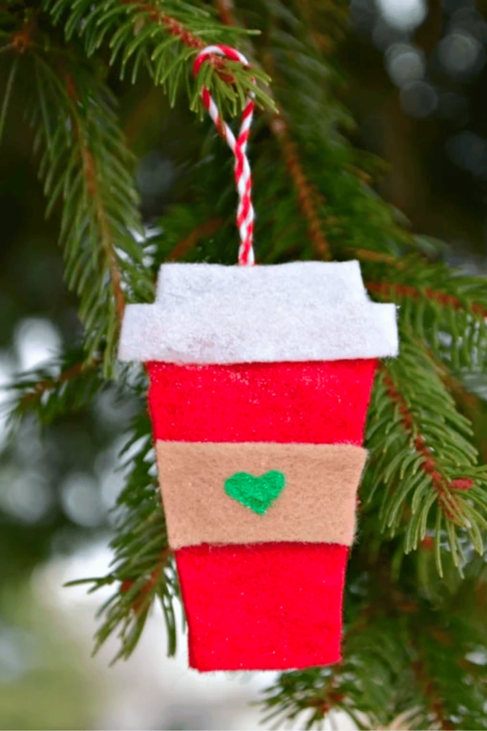 Felt Coffee Cup Hanging Decoration