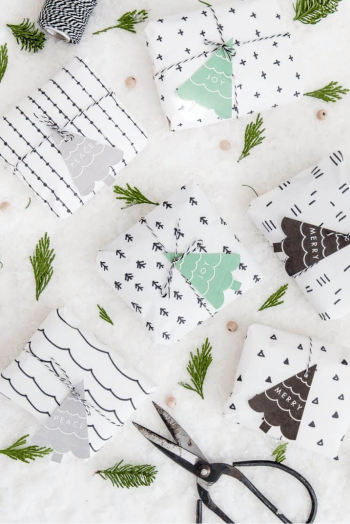 Scandinavian style wrapping paper