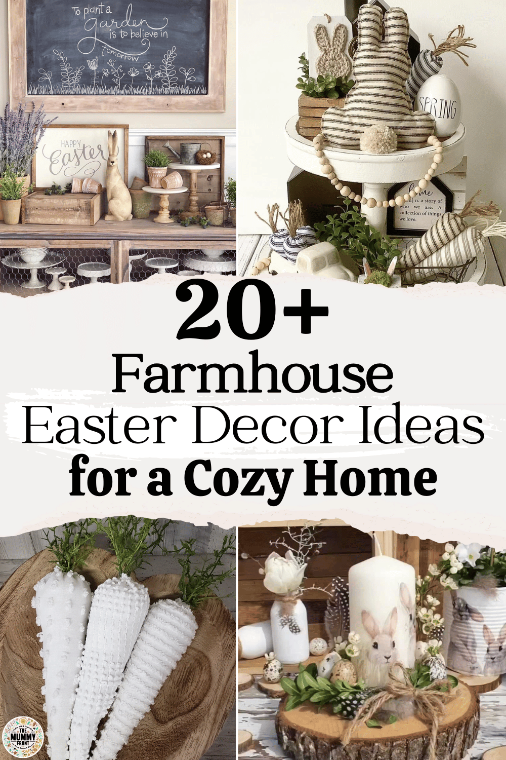 These 23 farmhouse Easter decor ideas will help you transform your space with DIY Easter decorations, rustic Easter signs, modern farmhouse decor accents, and soft pastel touches. Whether you're styling your dining room, tiered tray, or front porch, these Easter decor ideas will make your home feel warm and festive. If you want Easter decorating ideas for the home that bring cozy, farmhouse charm, you need these best farmhouse Easter decor DIY ideas to bring your vision to life! 