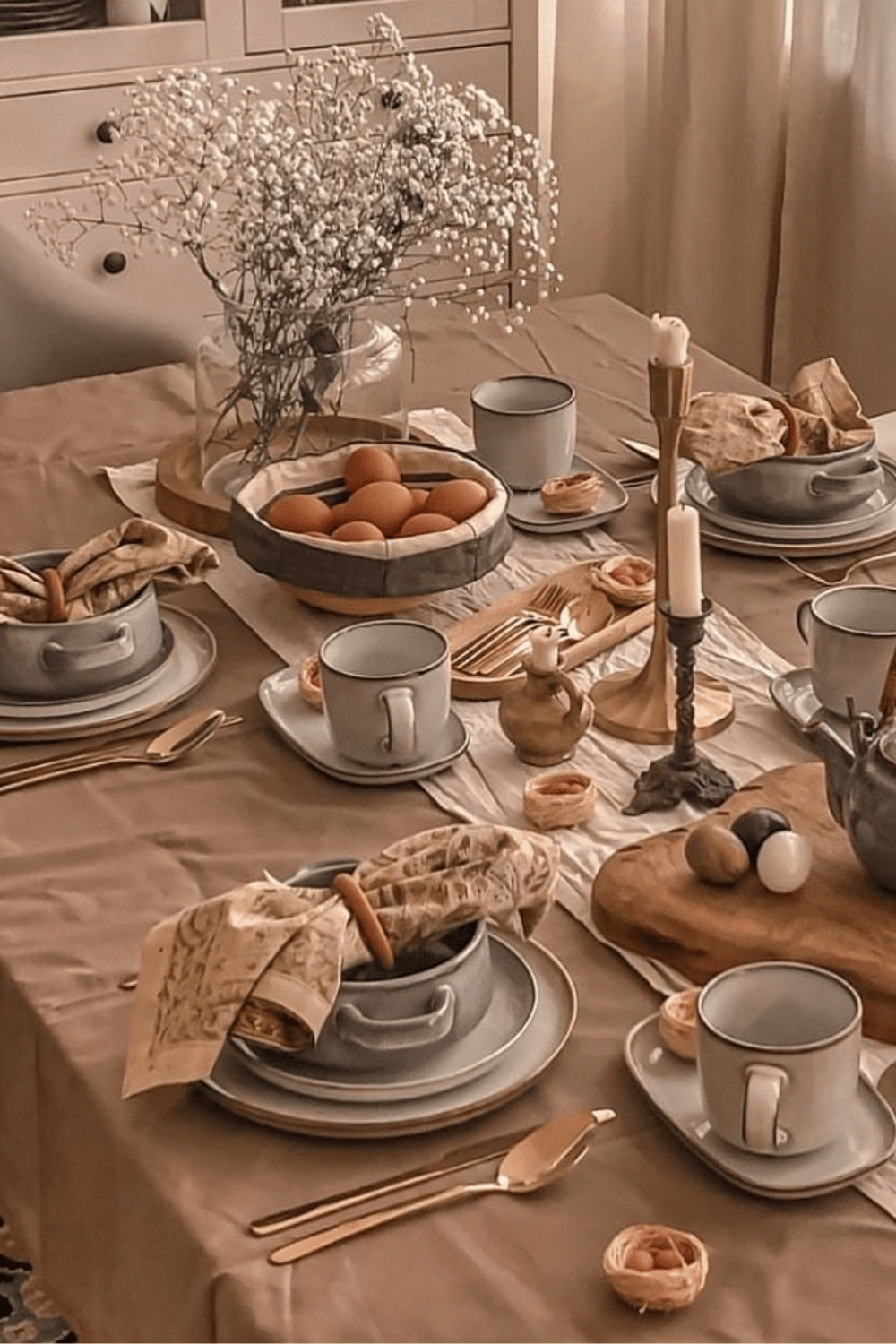 farmhouse style easter tablescape