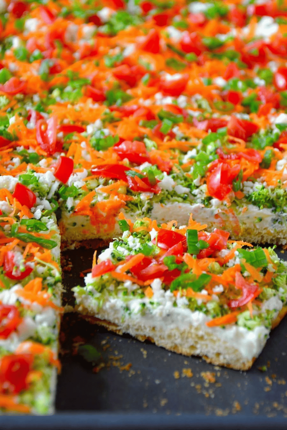 Spring garden crescent roll veggie bars are a colorful and delicious Easter appetizer. perfect for a light and fresh Easter lunch!