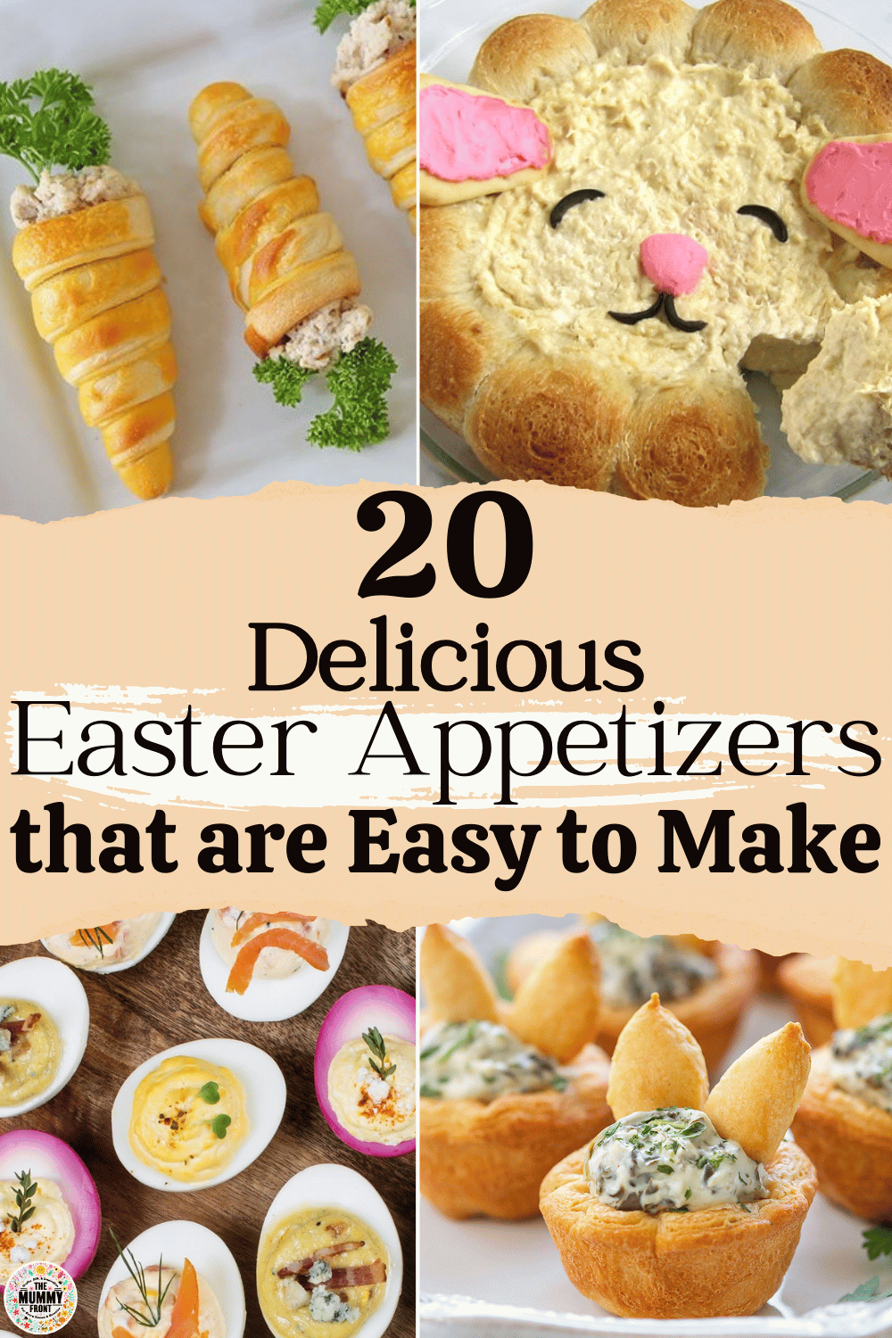 Looking for delicious Easter appetizers that you can prepare easily? These 20 Easter appetizer ideas offer festive and flavorful bites to impress your guests! These Easter finger food ideas like carrot-shaped croissant cones carrots and bunny-shaped spinach dip bread make ideal treats for Easter lunches and gatherings. These creative and tasty Easter bites will keep your Easter entertaining stress-free while delivering delicious results for both large gatherings or a simple Easter Lunch. Create your perfect Easter menu from our list of Easter food appetizers features deviled eggs, mini tarts, charcuterie boards and bite-sized treats to delight every guest.