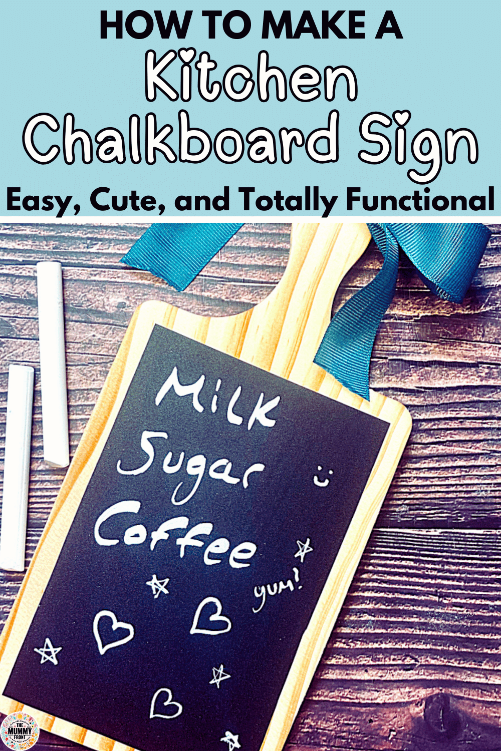 Turn a simple cutting board into the cutest DIY Kitchen Chalkboard Sign with this fun and budget-friendly tutorial! Perfect for kitchen organization or adding a personal touch to your space. This project is a must-try for anyone who loves diy home decor, home decor diy ideas, and easy crafts that actually look amazing. Save this pin for your next weekend project!