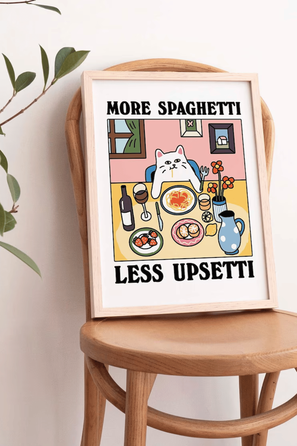 Retro poster prints with bold, quirky sayings and graphics