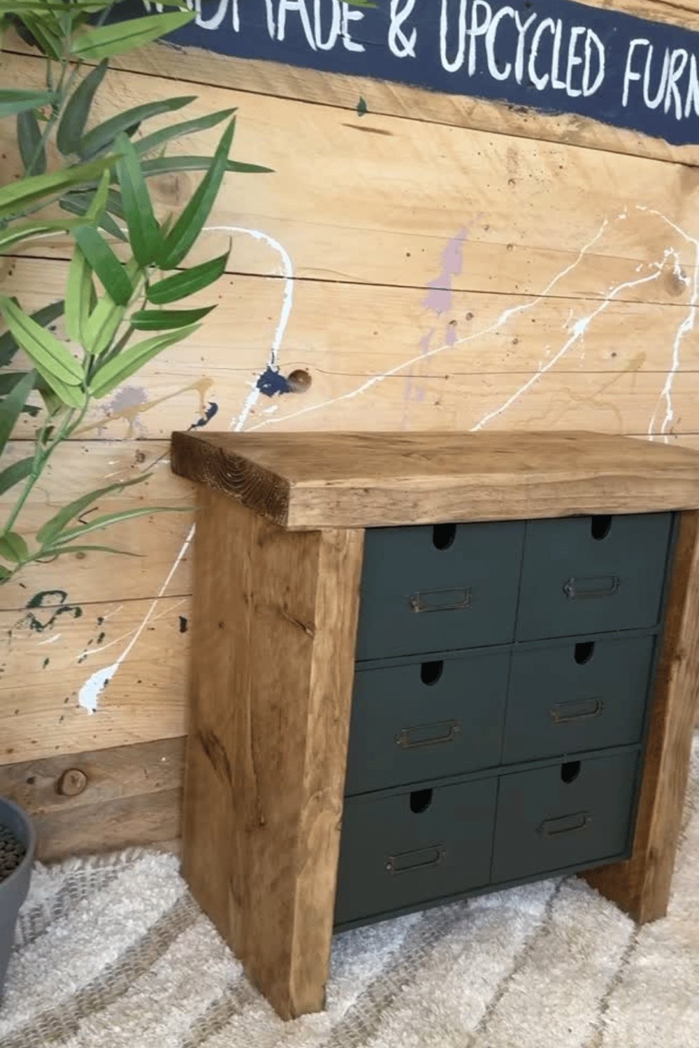 Rustic Moppe mini drawer chest small scale Ikea furniture makeover