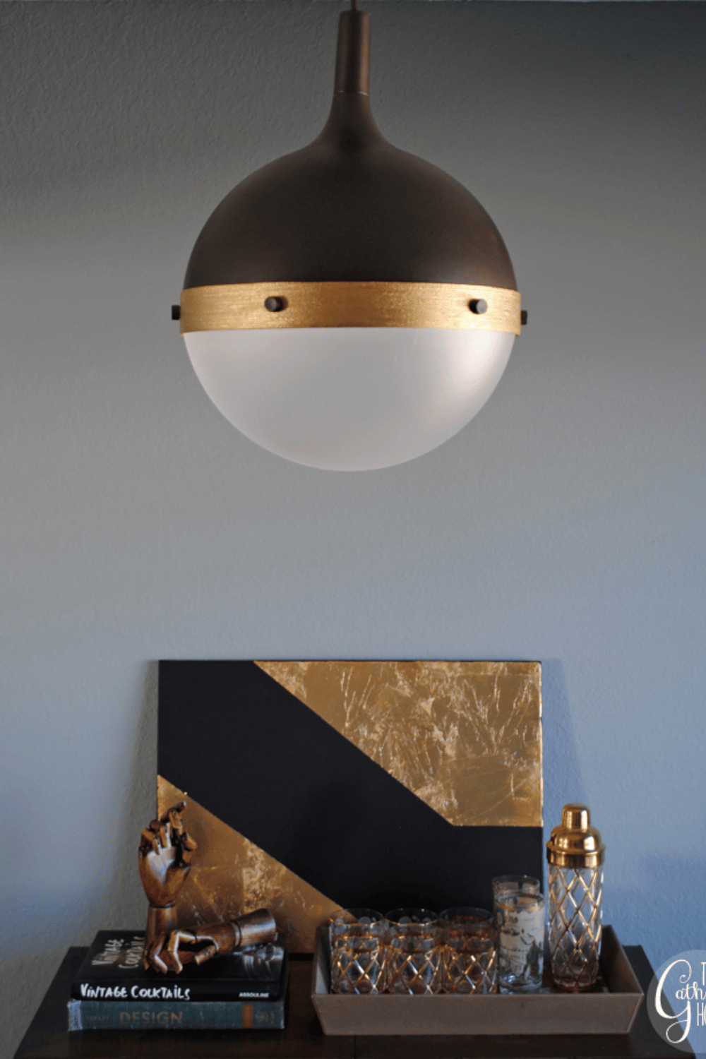 DIY vintage pendant light made from Ikea base stylish lighting transformation