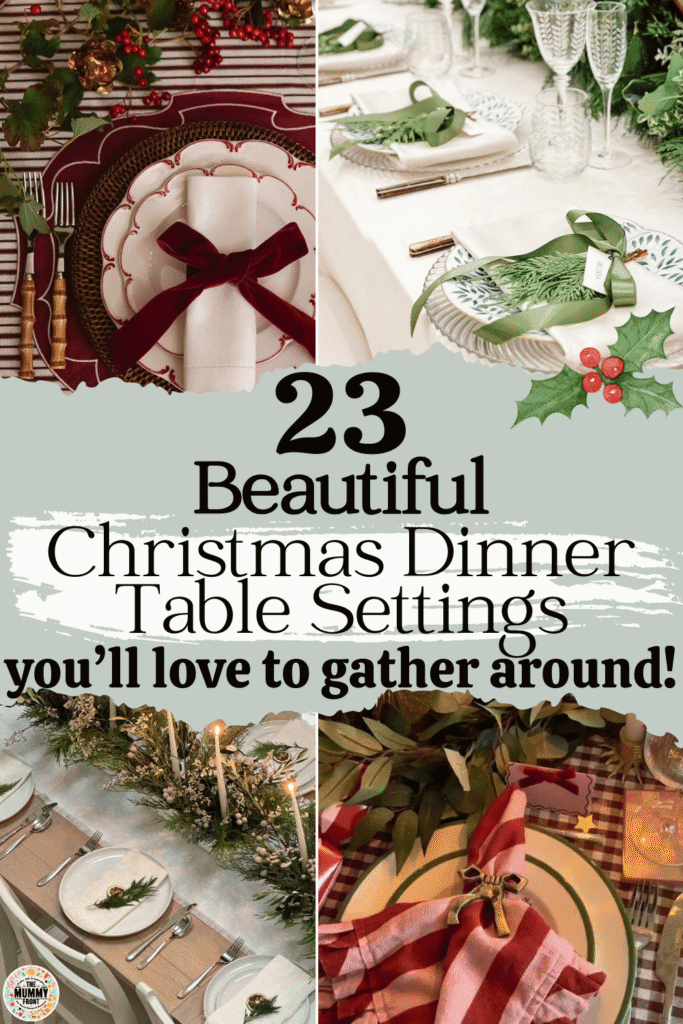 Create a warm and inviting holiday table with these Christmas Dinner Table Settings designed to inspire effortless dining table styling. From elegant christmas table centerpieces to simple diy table settings, these ideas help you decorate your dining room table with confidence. Perfect for everyday holiday meals or special gatherings at home. Dining room table centerpiece ideas, dining table centerpiece ideas, dining room table decor centerpiece, dining table decor centerpiece, dining room table centerpieces, dining table decoration ideas, table centerpieces for home, dining table styling, diy table settings.