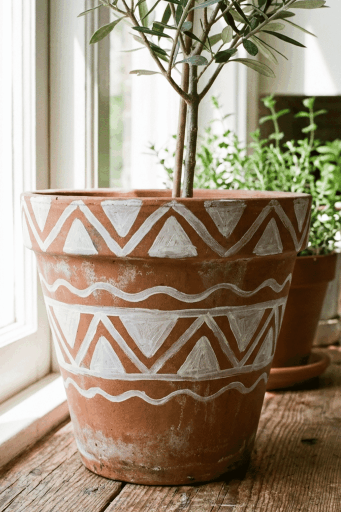 Painted flower pots 