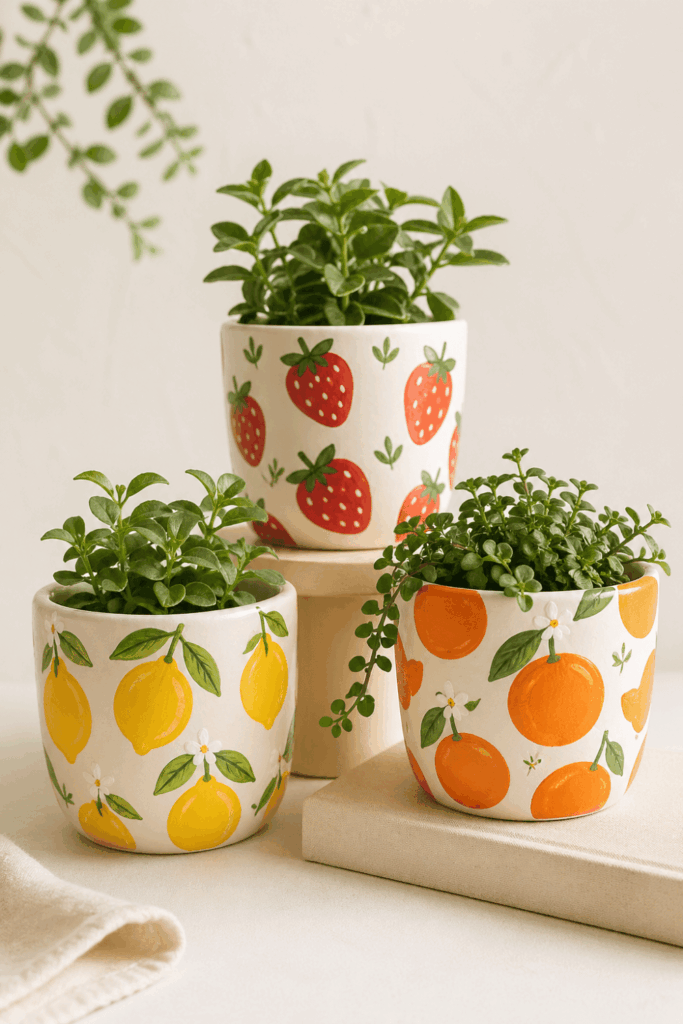 Painted flower pots 