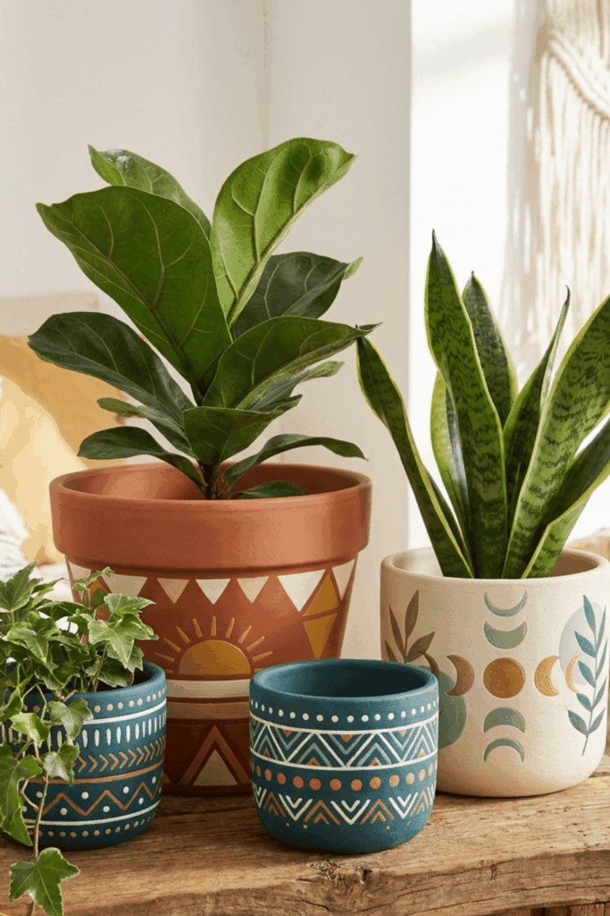 Painted flower pots 