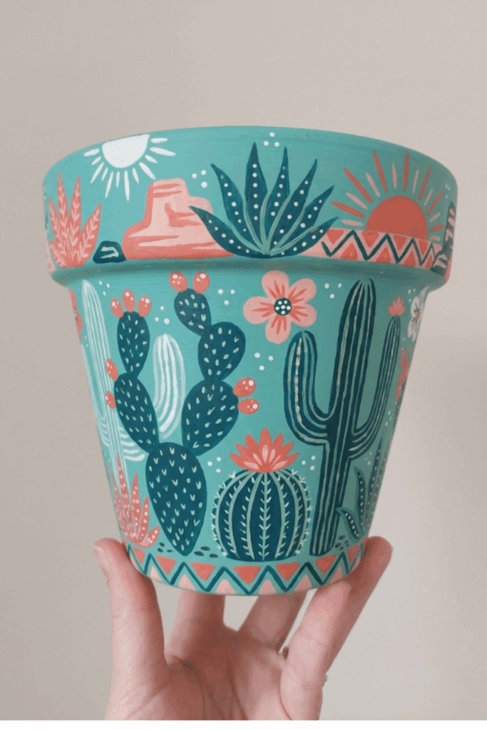 Painted flower pots 