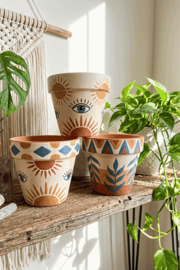 Painted flower pots 