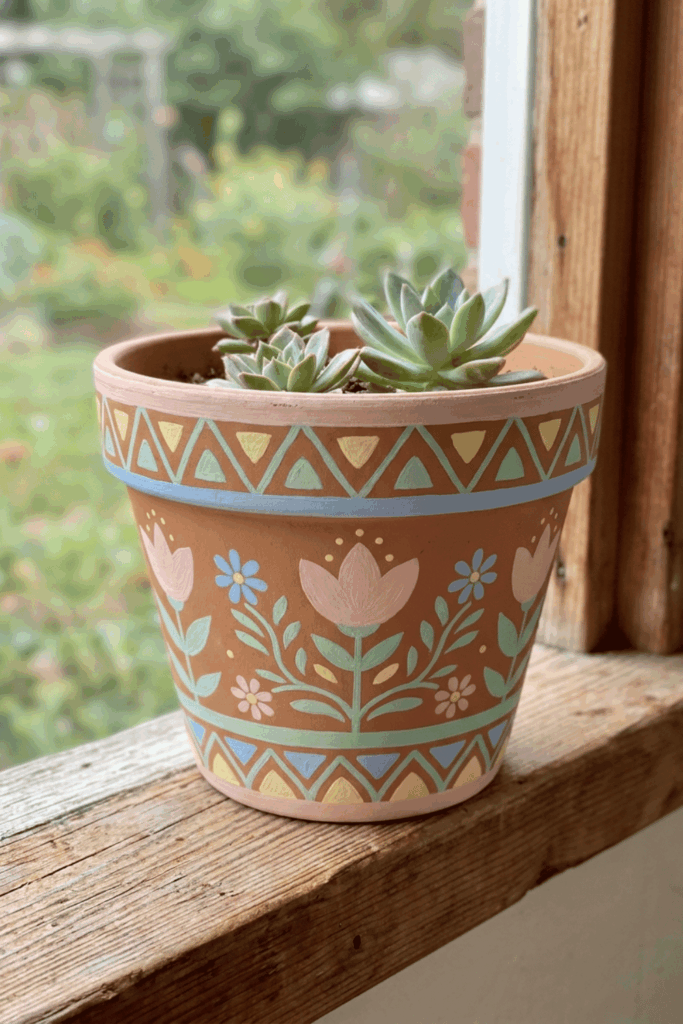 Painted flower pots 