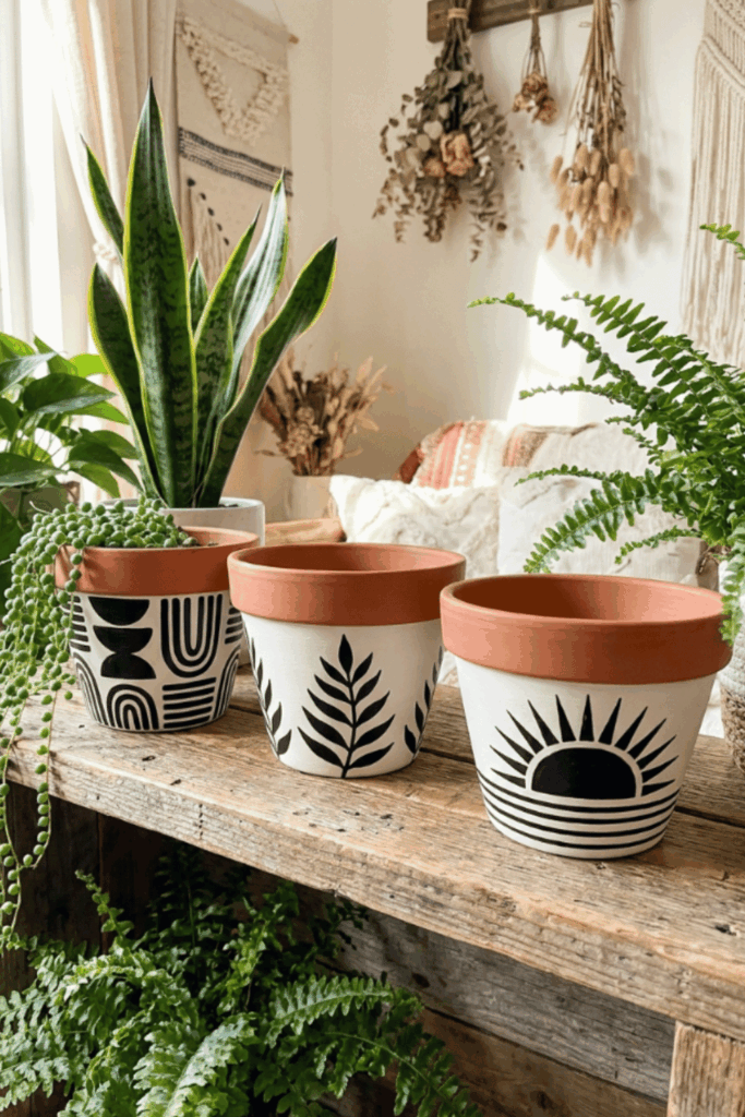 Painted flower pots 