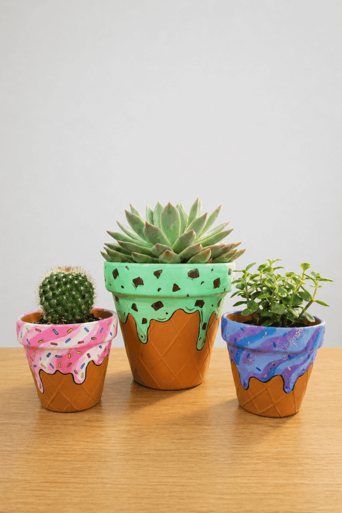 Painted flower pots 