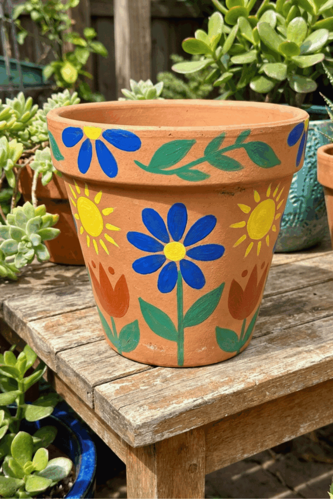 Painted flower pots 
