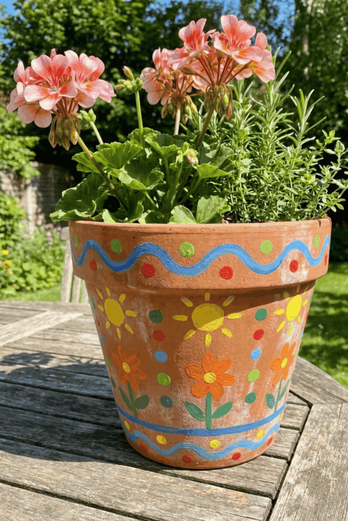 Painted flower pots 