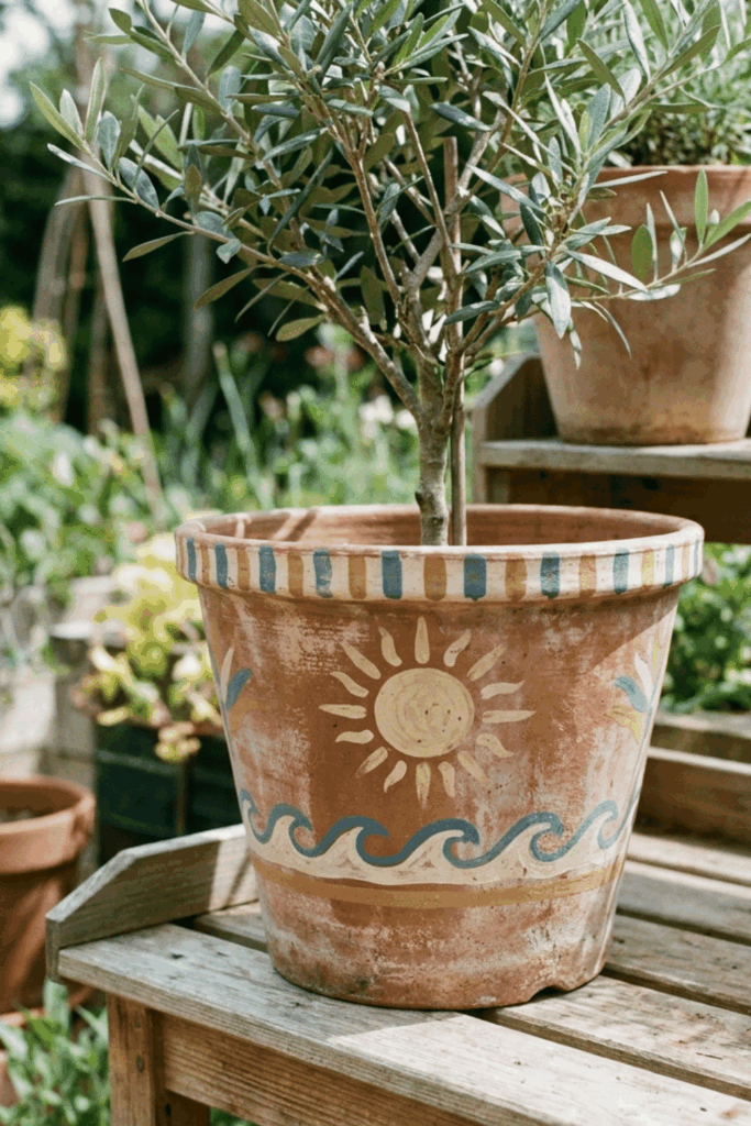 Painted flower pots 