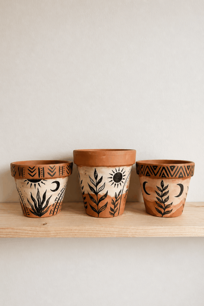 Painted flower pots 