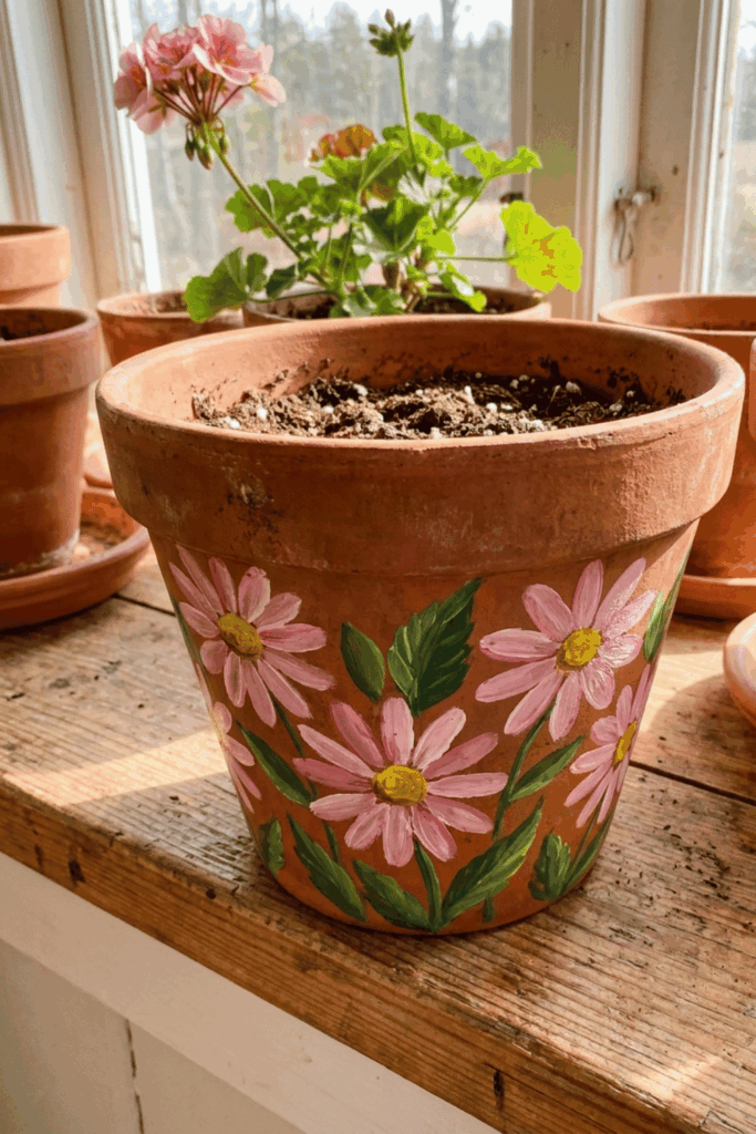 Painted flower pots 