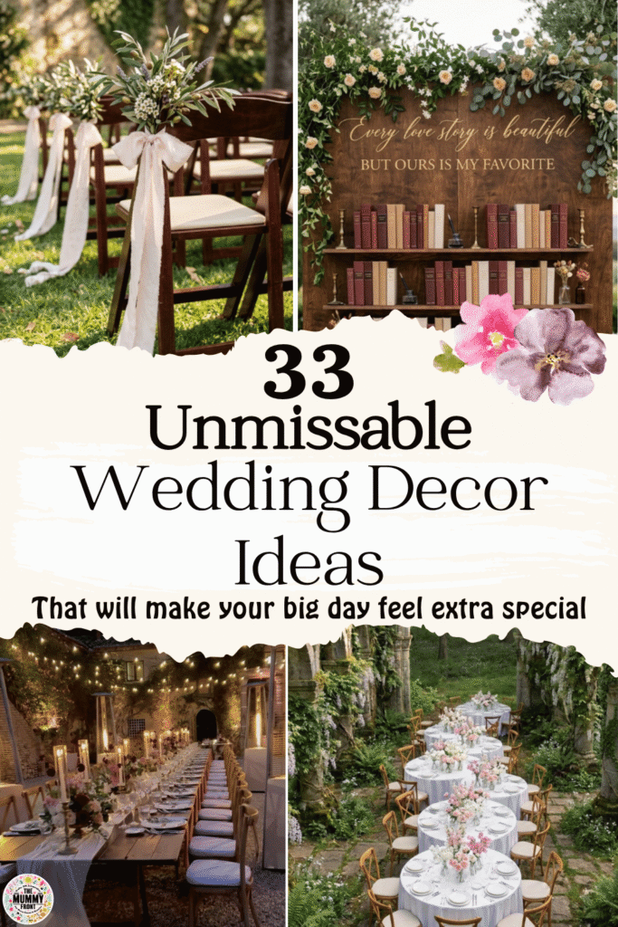 Looking for wedding decor ideas that feel beautiful, stylish and genuinely doable? This post shares 33 ideas for Wedding Tablescapes, Wedding Table Designs, wedding table decorations and Wedding Table Styling that can work for an elegant reception or Backyard Wedding. You’ll find table settings wedding inspiration, Wedding Table Setting Ideas, wedding centerpieces DIY, diy wedding table centerpieces, simple wedding table centerpieces, simple wedding table settings, Simple Wedding Table Decor, wedding centerpieces mason jars and diy wedding centerpieces on a budget. Perfect for anyone after unique wedding ideas with a personal, romantic feel.