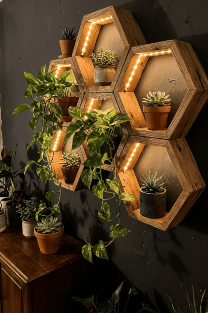 plant wall shelf ideas