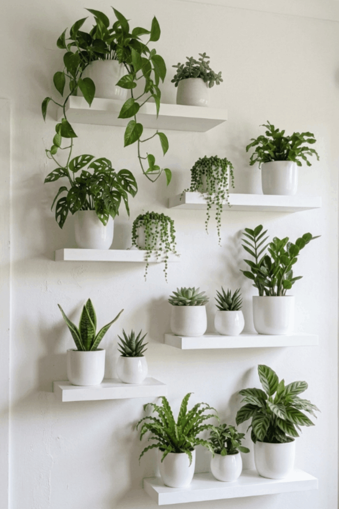 plant wall shelf ideas