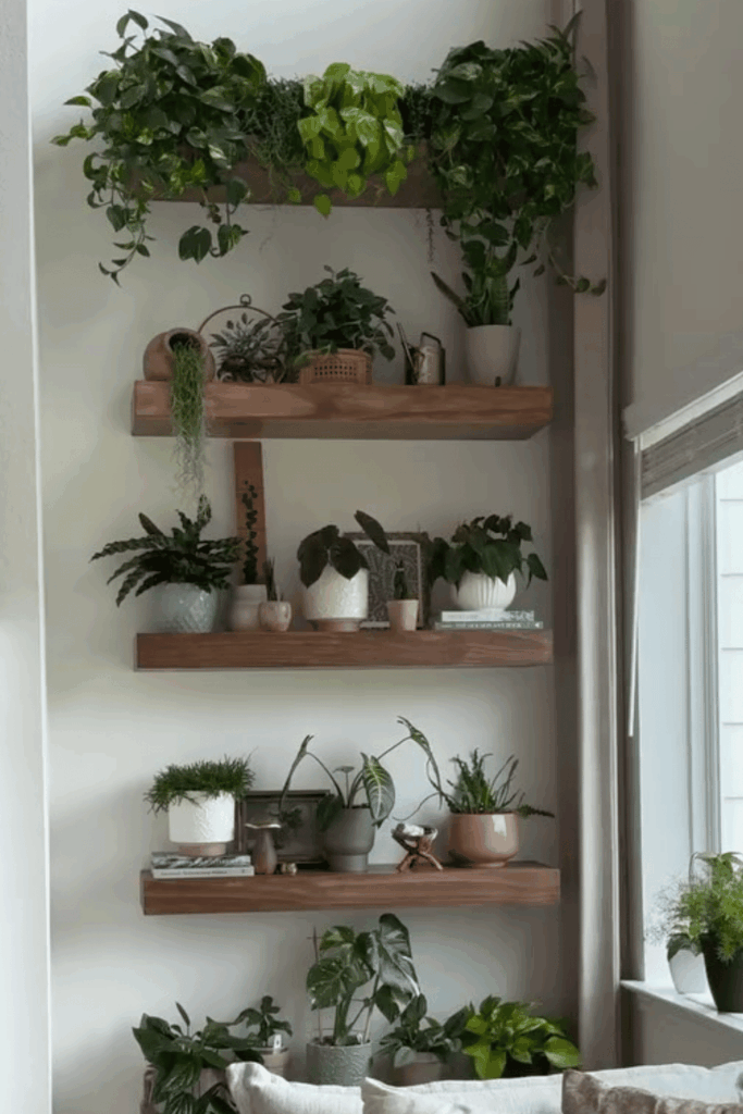 plant wall shelf ideas