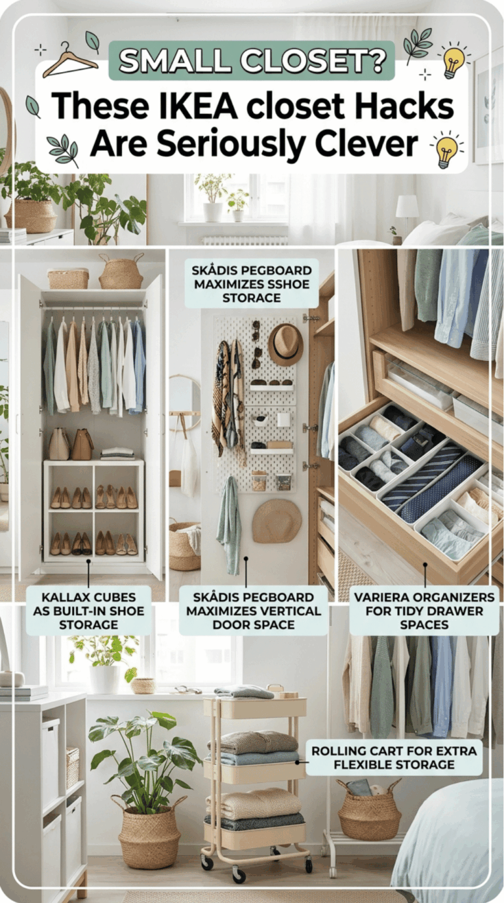 Image for 34 Genius Ikea closet hacks for a custom wardrobe