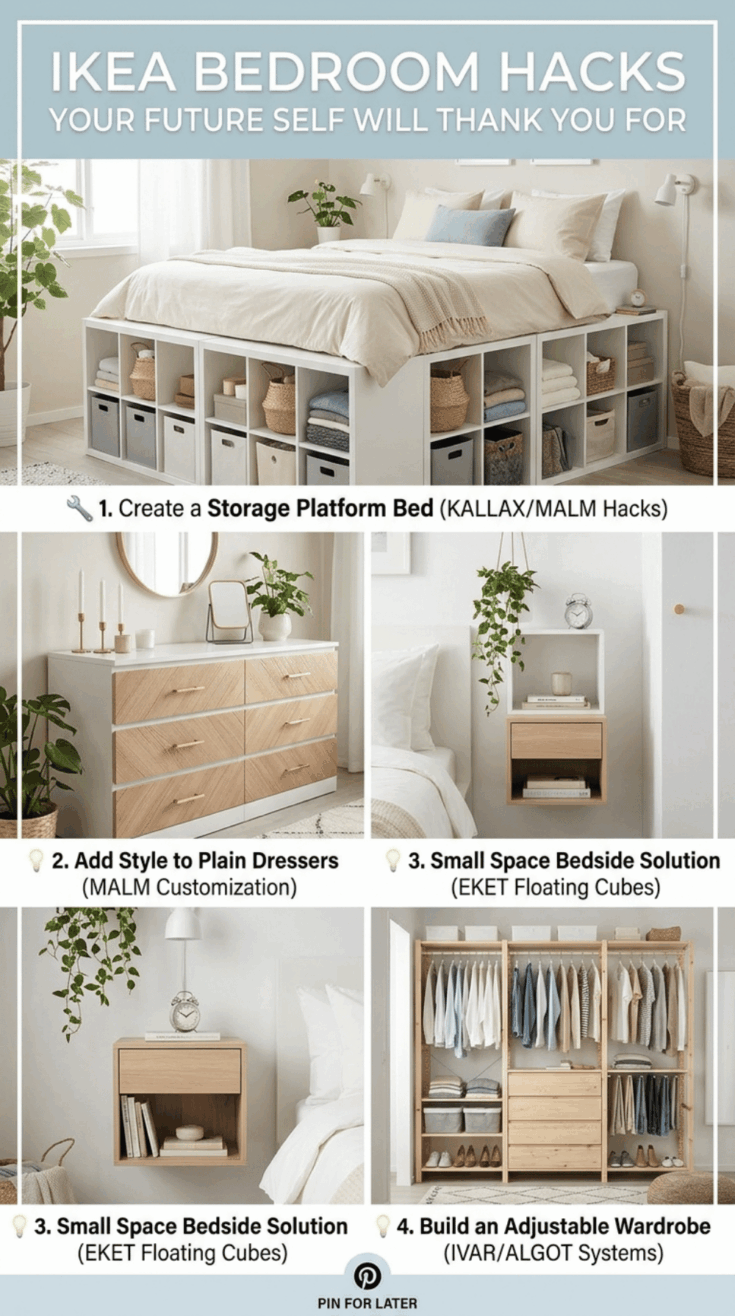 Image for 23 Stunning Ikea Bedroom Hacks to DIY on a Budget