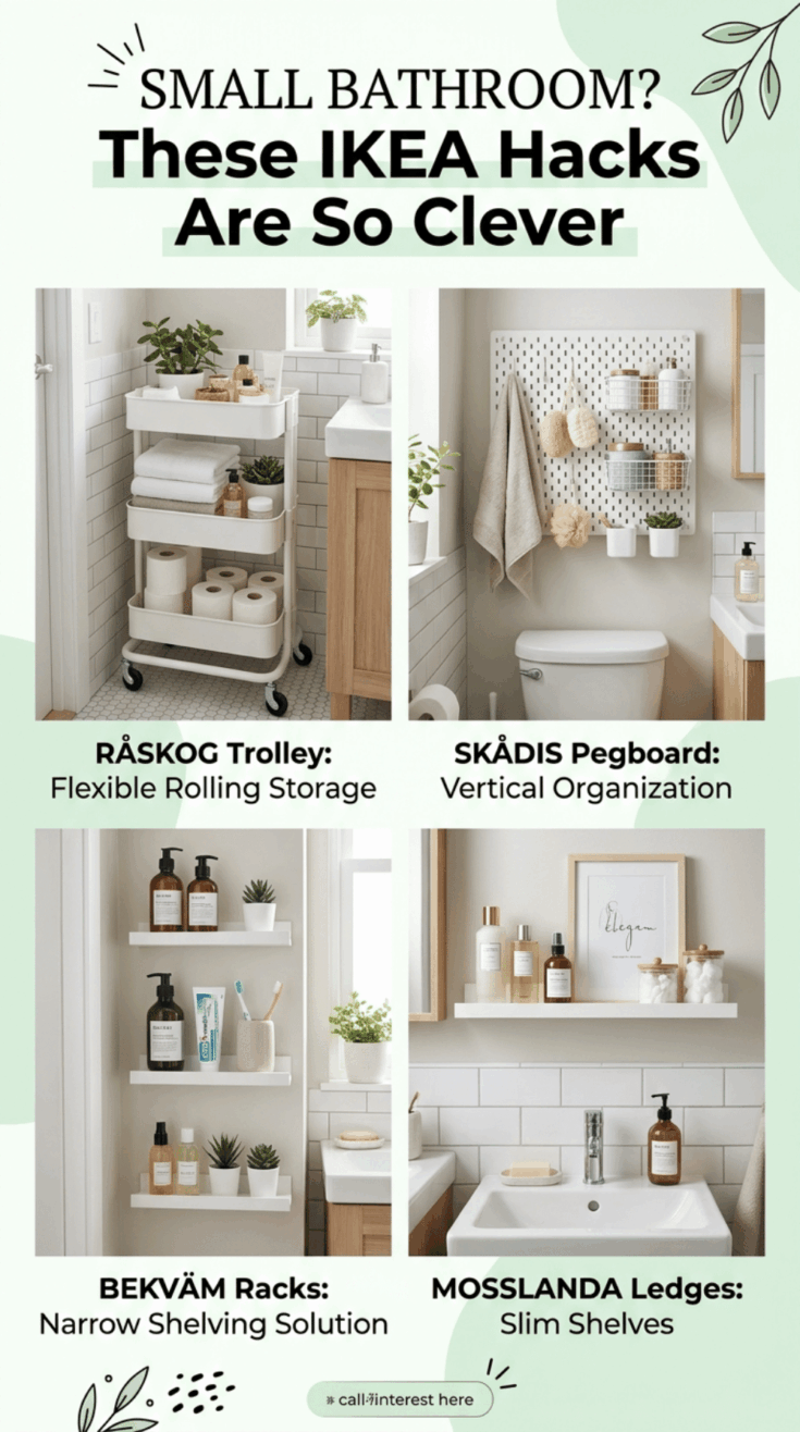 Image for 40 Clever IKEA Bathroom Hacks for a Stylish Makeover