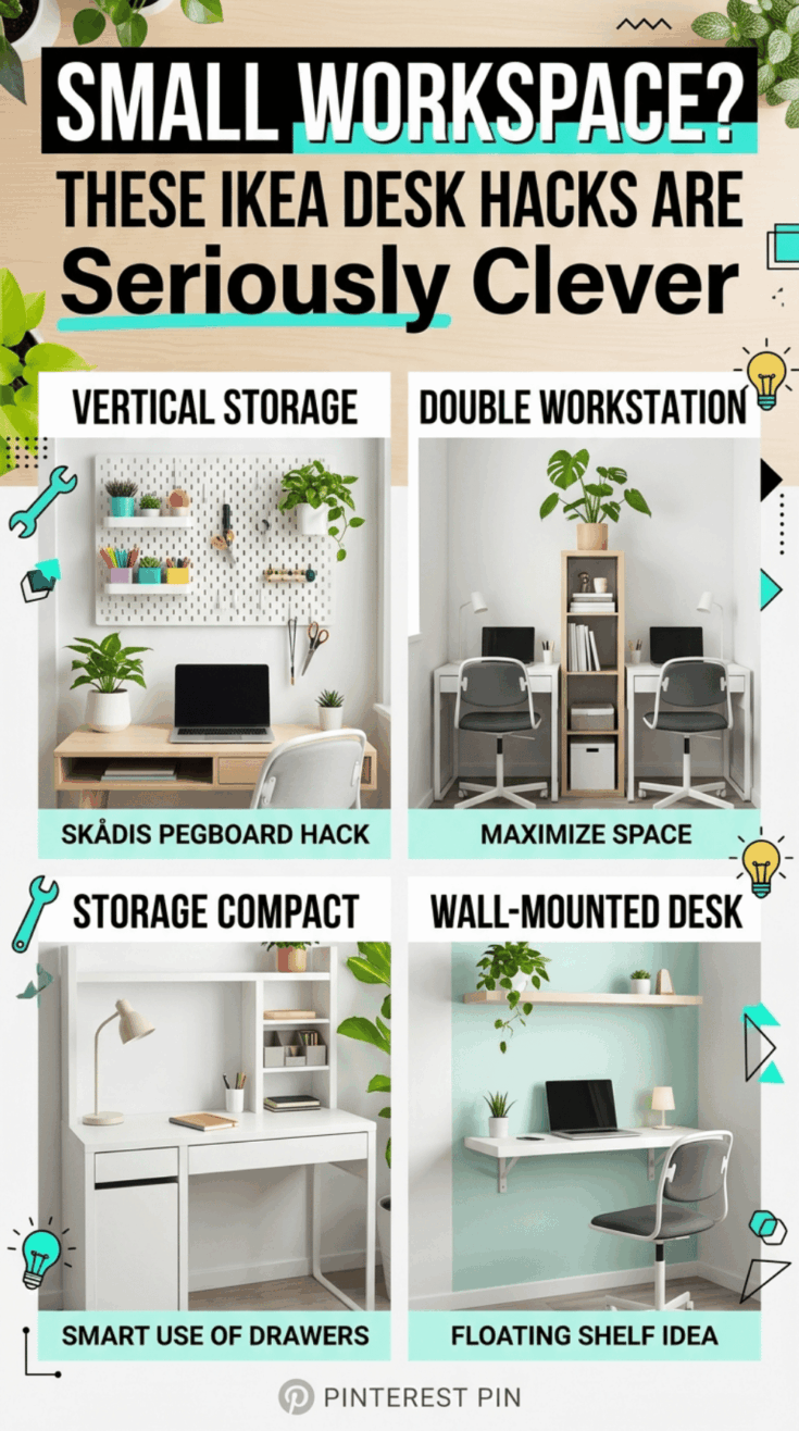 Image for 12 Best Ikea Desk Hacks (You Won't Believe Came From Ikea)