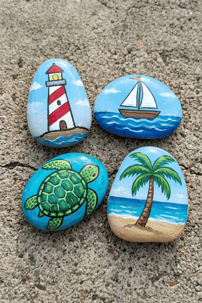 Summer rock painting ideas