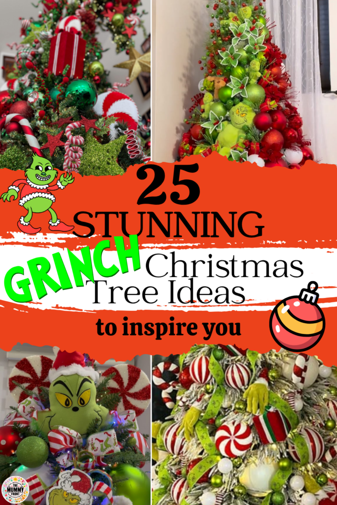 Grinch Christmas Tree Ideas to bring a little Whoville magic into your home this holiday season! Discover 25 fun Christmas tree ideas, from a DIY Grinch Christmas Tree with oversized candy ornaments to colorful Grinch-inspired Christmas tree designs featuring lime-green ribbon, playful toppers and whimsical decorations. These cute Christmas tree themes are perfect if you're looking for character Christmas tree ideas, themed Christmas tree ideas or even Christmas tree contest ideas! Plus, find easy Grinch Christmas crafts, decorating tips and budget-friendly inspiration to help you create your own festive masterpiece. Save these Grinch Xmas tree ideas for later!